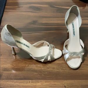Silver Manolo Heels